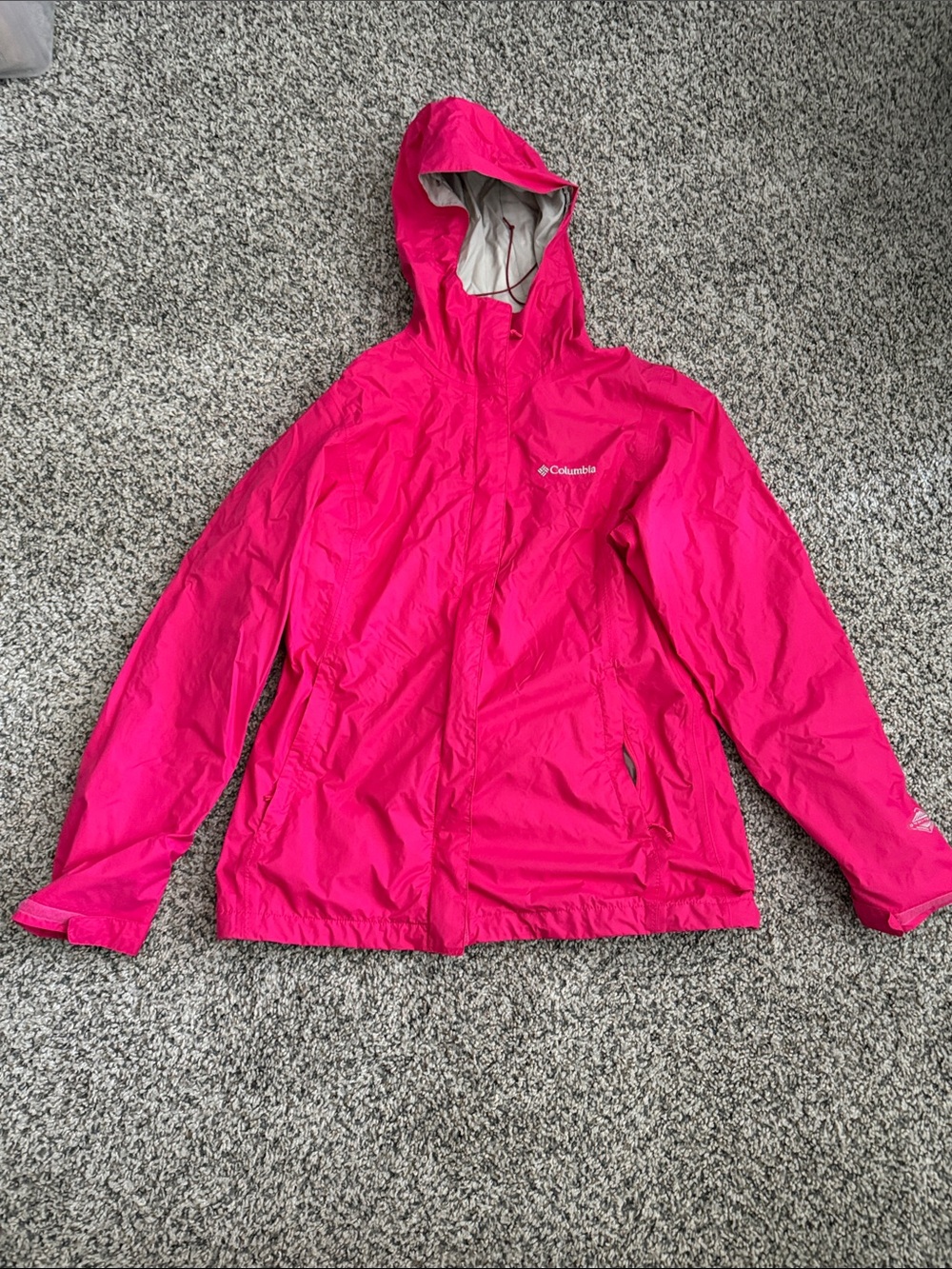 Columbia Women’s S Bright Pink Hooded Raincoat